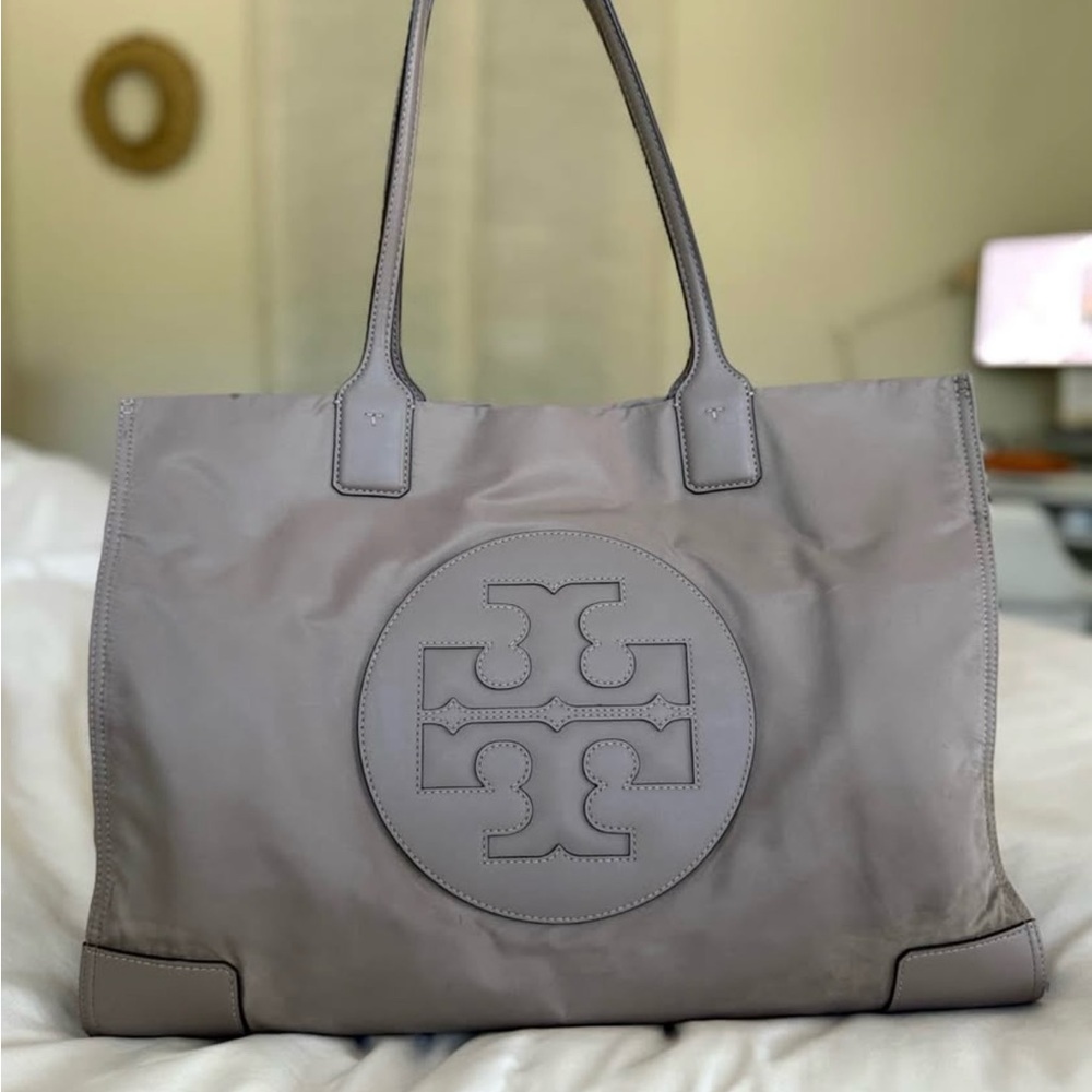 Tory Burch Ella Tote in Heron Gray